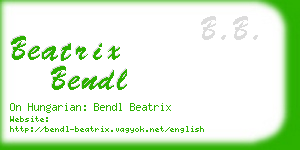 beatrix bendl business card